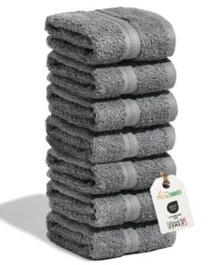 Nice Homeit – Seiftücher – weich, saugfähig, 100% Baumwolle – für Gesicht und Gäste – Made in Italy – Set 6 (Dunkelgrau)