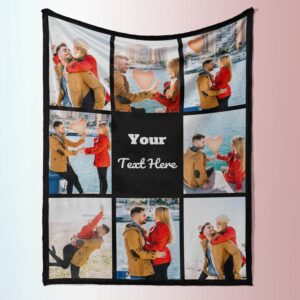 Rainsar Personalisierte Decke, Fotodecke 150x200, Kuscheldecke für Frauen, Geburtstag Weihnachten Hochzeit Jahrestag, Se