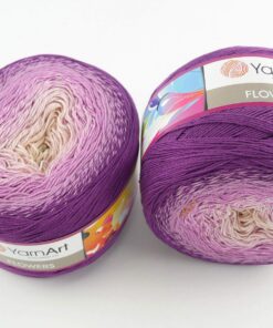 YarnArt Flowers 500 Gramm Bobbel Wolle Farbverlauf für.Gray Teenager Knitwear Festliches Stricken