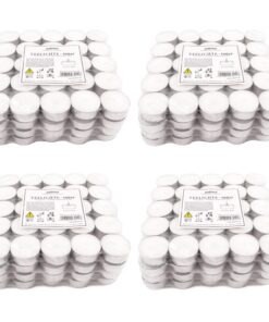 pajoma® Teelichte | Weiß | unbeduftete Teelichter | 400 Stück, 4 Std. Brenndauer - 20 g Wachsgewicht, 25 x 38 mm | Dekor