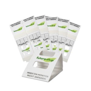 Futura-Shop Schabenfalle | 10 Stück Klebefallen mit starkem Lockstoff | giftfreie Kakerlakenfalle für effektive Insekten