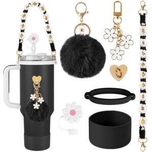 Stanley Cup Zubehör Set - Wasserflasche Griff Riemen + Siliocne Stanley Cup Stiefel + Stanley Cup Strohhalm Abdeckung fü