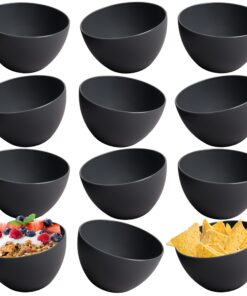 Hausfelder bruchsichere Müslischalen 12er Set 750ml matt Anthrazit für Snacks & Chips