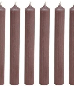 Stabkerzen 8er Set klassisches Design - Schaumgraue Eleganz | 2 cm Durchmesser, 18 cm Hoch, 6 Std. Brennzeit