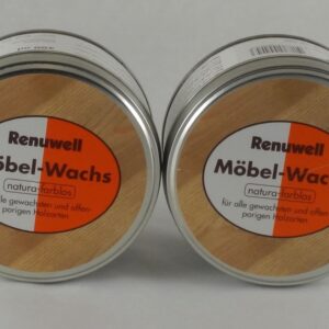 Renuwell Natur-Wachs für Möbel, 2x 500 ml - Hochwertige Pflege mit Bienenwachs zur Schutz vor Feuchtigkeit und Schmutz
