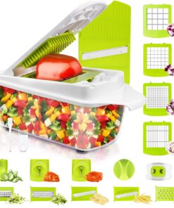 Multifunktions-Mandoline 23 Stück - Küchenhobel Gemüseschneider für Würfel, Tomaten, Kartoffeln, Karotten & Zwiebeln