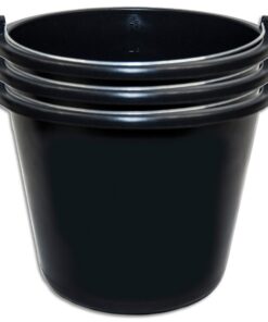 Wohnkult 3x Stella Bucket Baueimer - schwarz, 5 Liter für die Baustelle