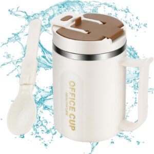 Teksome Edelstahl Isolierbecher - Edelstahl 500ml Thermo-Kaffeetasse - Heißgetränkebecher für Damen und Herren, Indoor &