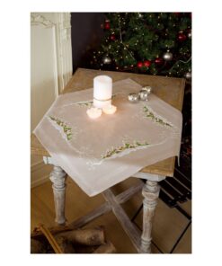Vervaco Kreuzstitch Stickpackungen für Erwachsene Winterdorf im Schnee - Kreatives Basteln - DIY Sticken Set 80 x 80 cm