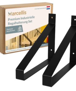 Marcellis Premium Regalhalterung XL für 30 cm breite Bretter - Hochwertige Verarbeitung und robuste Tragkraft - Für Indu
