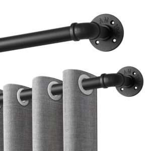 Qlfyuu Industrielle Gardinenstange für Schlafzimmer – verstellbar, rutschfest, 76-150cm – Raumteiler für Verdunkelungsvo
