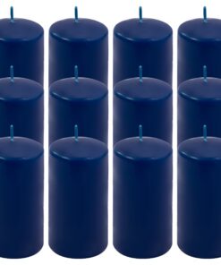 Stumpenkerze Hochzeit blau 12 pc Weihnachts-Dekoration
