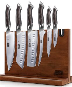 **HOSHANHO Profischiefer Messerblockset 7-Stück** | **HOSHANHO Ultrascharfe Kochmesserset für Profis** | **HOSHANHO Ede