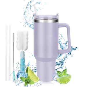 Edelstahl Vakuum Isolierbecher Tragbar, Thermobecher Autobecher 1180 ML, Isolierter Thermo Trinkbecher mit Griff