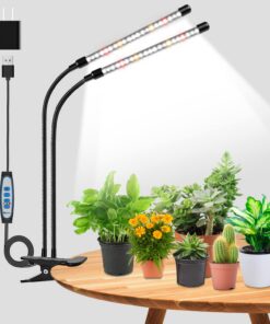 Wolezek Vollspektrum Pflanzenlampe LED für Zimmerpflanzen mit Auto Timer