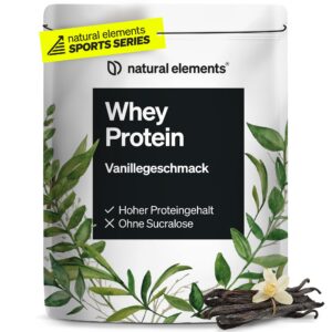 Whey Protein Pulver Vanille 1kg 24g Protein pro Portion natürliche Aromen nicht zu süß hochdosiert Deutschland produzier