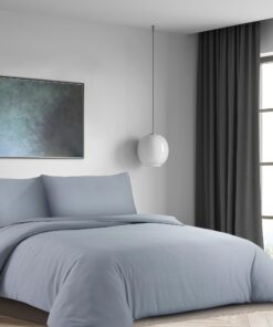 LYMA Bedding Oeko-TEX-Zertifiziert, Premium Weiches Doppelt Gebürstete Bettwäsche Set (Licht Grau, 155x220+80x80cm) LY