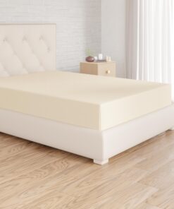 Amazon Basics Spannbettlaken, Mikrofaser, Beige - Ideal für hohe Matratzen, Oeko-Tex MADE IN GREEN, 160 x 200 x 30 cm