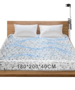 WingFly Erdungsbettlaken 180x200 Erdungsblech für Besser Schlaf mit EU Erdungskabel & Silberfaser