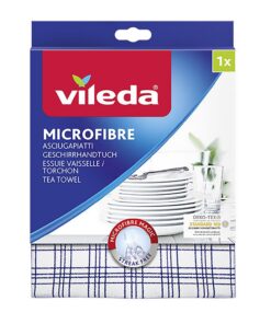 Vileda Microfaser Geschirrhandtuch farblich Sortiert - Zufällige Farbauswahl: Rosa oder Blau | 1er Pack