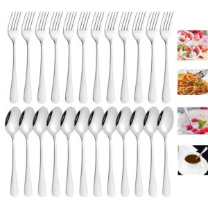 Edelstahl Besteck Gabeln und Löffel Set 24 Stücke für Haus und Restaurant Spülmaschinenfest