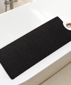 Bingobang Badematte anti-Schimmel, maschinenwaschbar, extra weich, für Badezimmerboden und Badewanne, 100 x 40 cm, Schwa