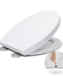 WC-Sitz mit Absenkautomatik, Standard-Klo-Toilettensitze für Damen und Herren, im Badezimmer zum Einsatz | WC-Sitz mit