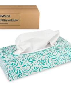 Kosmetiktücher Box 40x100 Einzeltücher I Großpackung Für Damen I Reise und Haus I Hochweiß, 2-lagig