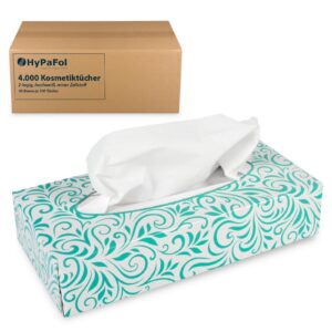 Kosmetiktücher Box 40x100 Einzeltücher I Großpackung Für Damen I Reise und Haus I Hochweiß, 2-lagig