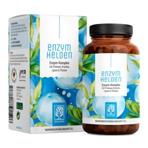 NATURTREU® Verdauungsenzyme - Enzym Komplex mit Protease, α-Amylase & Lipase - Für Erwachsene - zum Frühstück & Essensze