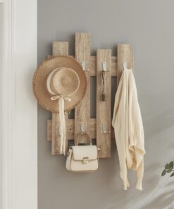 [en.casa] Wandgarderobe Raseborg max. 5 kg Kleiderhalter für Flure ideal für Familien in der Diele | [en.casa] Flurgard