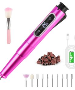 Professionelle GUPAY Nagelfräser Kabellos für Gelnägel 25000 u/Min 5 Geschwindigkeiten USB Wiederaufladbare Maniküre Pe