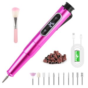 Professionelle GUPAY Nagelfräser Kabellos für Gelnägel 25000 u/Min 5 Geschwindigkeiten USB Wiederaufladbare Maniküre Pe