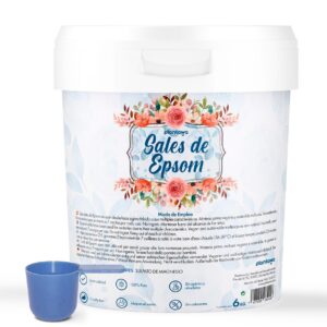 PLANTAWA Epsom-Salz 6KG | Rein Magnesiumsulfat Badesalz | Muskelerleichterndes Schäumeden Magnesiumbad für Erholung | Na