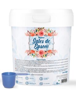 PLANTAWA Epsom-Salz 6KG | Rein Magnesiumsulfat Badesalz | Muskelerleichterndes Schäumeden Magnesiumbad für Erholung | Na