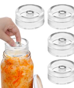 4er Set Glas Fermentiergewichte Ø 7 cm – Ideal für Sauerkraut, Kimchi & Gurken in Weiten Gärgefäßen