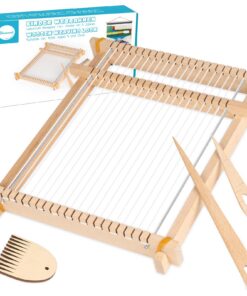 Homewit Kindliche Weben-Set, 24 X 28 cm Holzrahmen, für 4-12 Jahre, Anfängerfreundlich
