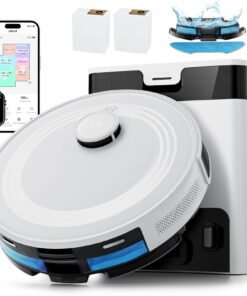 LEFANT M2 Pro Saugroboter für Teppiche mit Tierhaare, LiDAR-Navigation und Automatischer Staubentleerung, 6000 Pa, APP/A