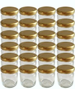 hocz Sturzgläser Mini Gläser 53 ml mit bunten Deckeln 60er Set