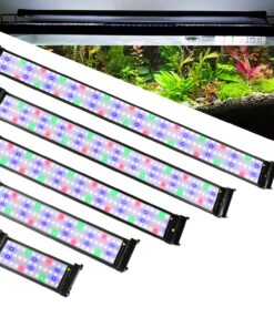 Izrielar 18W Aquarium LED Beleuchtung für Fisch Tank und Pflanzen, dimmbare mit Timer und Verstellbarer Halterung, ideal