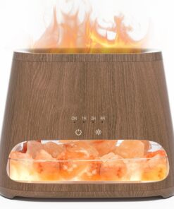 SALKING 2-in-1 Aroma Diffuser & Salt Range Pakistan Leuchte für Raumfrische und Aromatherapie, Flammeneffekt Diffusor mi