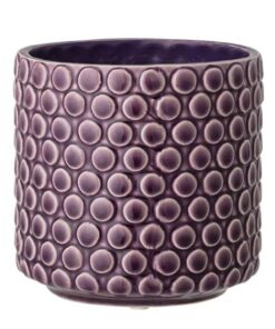 Nordring Retro Vintage Pflanztopf für Zimmerpflanzen - Keramik, 12,5 cm Ø, purpur - Funktionaler Blumentopf