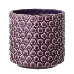Nordring Retro Vintage Pflanztopf für Zimmerpflanzen - Keramik, 12,5 cm Ø, purpur - Funktionaler Blumentopf
