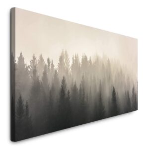 Paul Sinus Art GmbH Wälder im Nebel Wohnzimmer Deko XXL Format Wandbilder Kunstdrucke