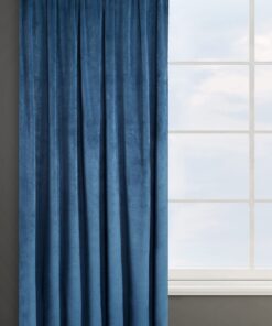 Eurofirany ROSA Vorhang Samt Velvet - Modern & Elegant für Wohnzimmer und Schlafzimmer 140x270 cm, Dunkelblau