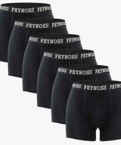 Feynoss Boxershorts Herren 6er Pack - Ohne kratzende Etiketten | Weiche, Atmungsaktive Unterhosen mit Elastischem Bund f