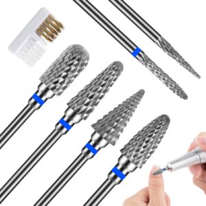6 Stück Hartmetall Bits für Nagelfräser, Bits für Gelnägel und Acrylnägel, Fräser Bit 3/32 Zoll (2,35 mm) für Entfernen