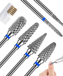 6 Stück Hartmetall Bits für Nagelfräser, Bits für Gelnägel und Acrylnägel, Fräser Bit 3/32 Zoll (2,35 mm) für Entfernen