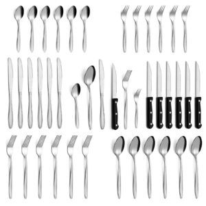 **Top-Qualitäts Edelstahl Besteck Set für Restaurant und Zuhause, 36 Teile, Spülmaschinenfest, Elegantes Essbesteck für