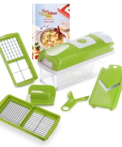 Genius Nicer Dicer Smart Gemüseschneider + 6-teilig Set + TV-Werbung Bestseller für Würfel, Scheiben & Zwiebeln
